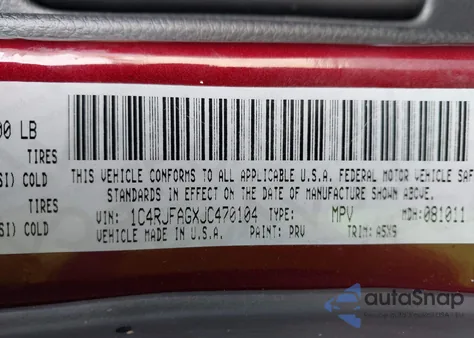 2018 Jeep Grand Cherokee Laredo E 4X4 z USA, uszkodzony, nr VIN 1C4RJFAGXJC470104